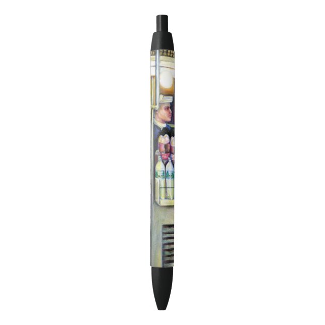 Pushcart Paradise Black Ink Pen (Front Vertical)