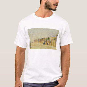 Pushing in the Poles, c.1882 (oil on canvas) T-Shirt