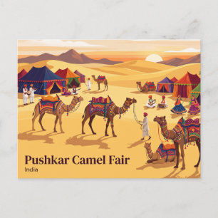 Pushkar Camel Fair India Postcard
