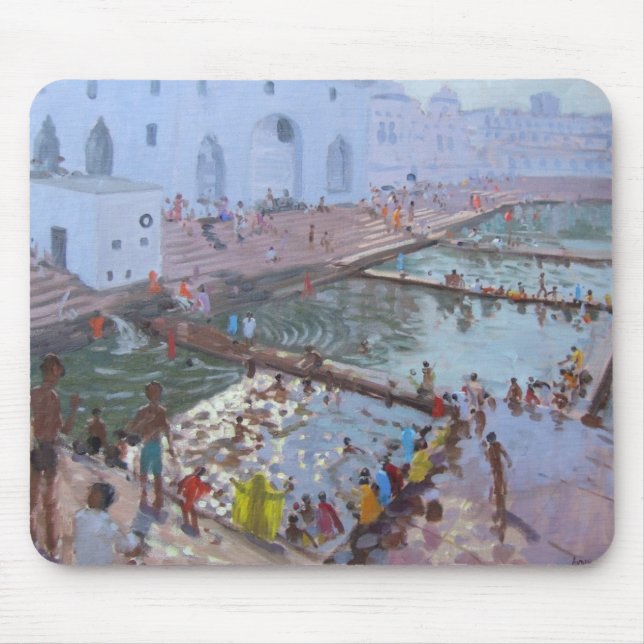Pushkar ghats Rajasthan Mouse Pad (Front)