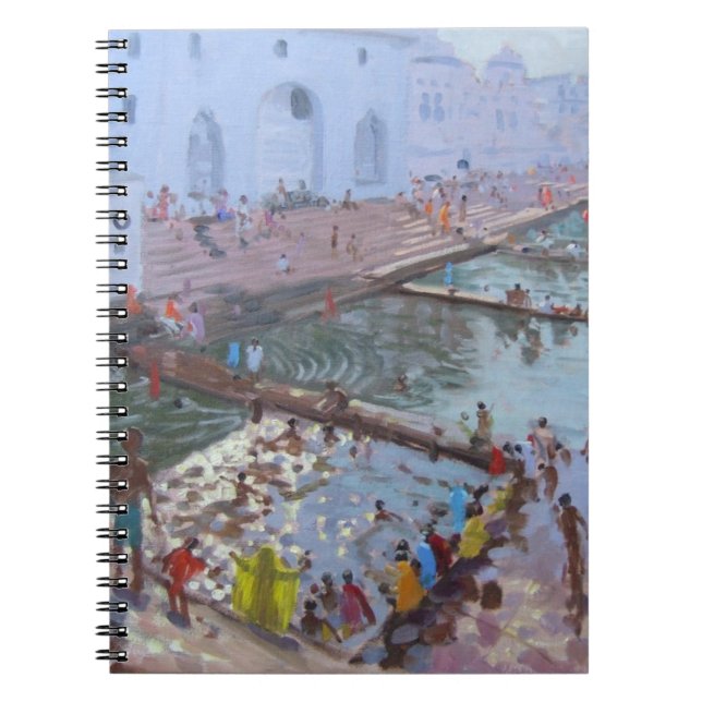 Pushkar ghats Rajasthan Spiral Notebook (Front)