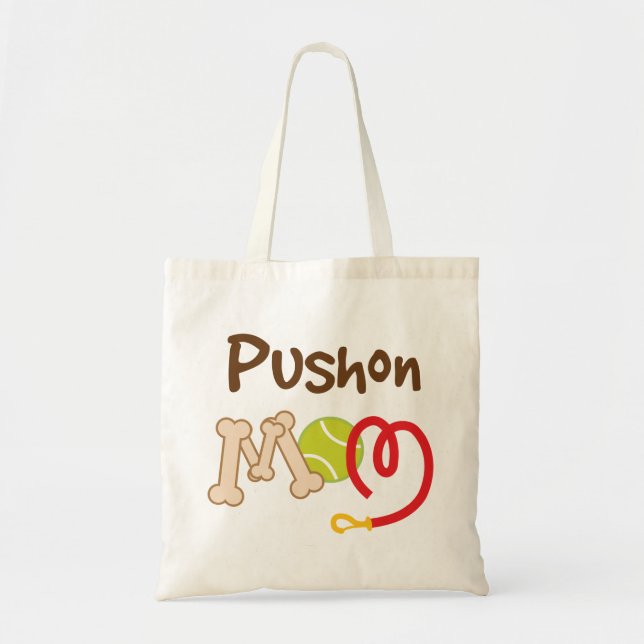 Pushon Dog Breed Mum Gift Tote Bag (Front)