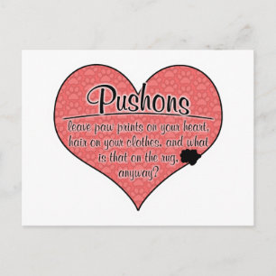 Pushon Paw Prints Dog Humour Postcard