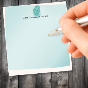 Pushpin Thumbtack Blue Customisable Notepad