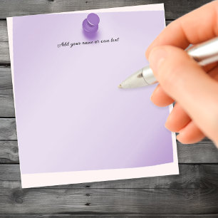 Pushpin Thumbtack Purple Customisable Notepad