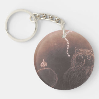 Pussy cat in glory lightning key ring