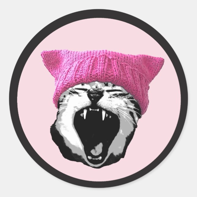 Pussy-hat Sticker - 3" (Front)