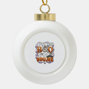 Put Boo Boujee Halloween Diamond Ring Crown_1 Ceramic Ball Christmas Ornament