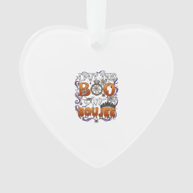 Put Boo Boujee Halloween Diamond Ring Crown_1 Ornament (Front)