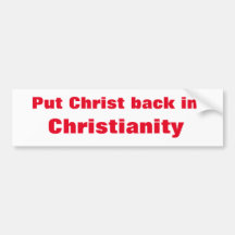 Put Christ Back bumper s