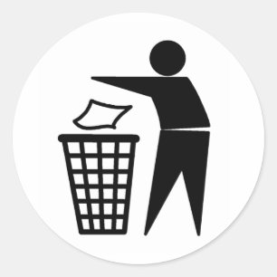 Put it in the Bin Classic Round Sticker