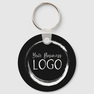 Put My Logo on a Round Black Key Ring