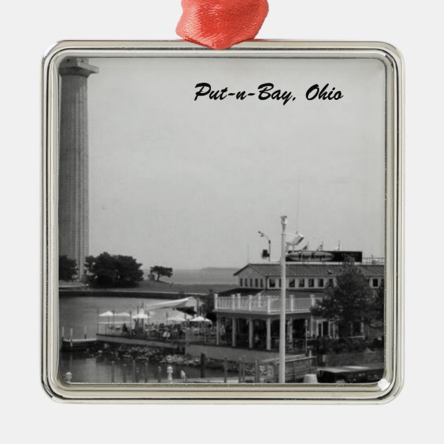 Put-n-Bay Keyes/Perry Monument photo ornament (Front)