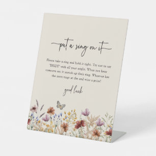 Put On A Ring On It Pedestal Sign