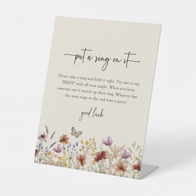 Put On A Ring On It Pedestal Sign (Front)