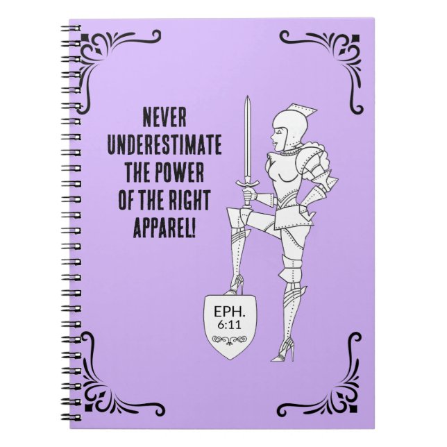 "Put on the complete Suit of Armor"  Notebook (Front)