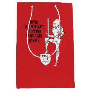 "Put on the complete Suit of Armour" Medium Gift Bag