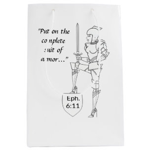 "Put on the complete Suit of Armour"  Medium Gift Bag