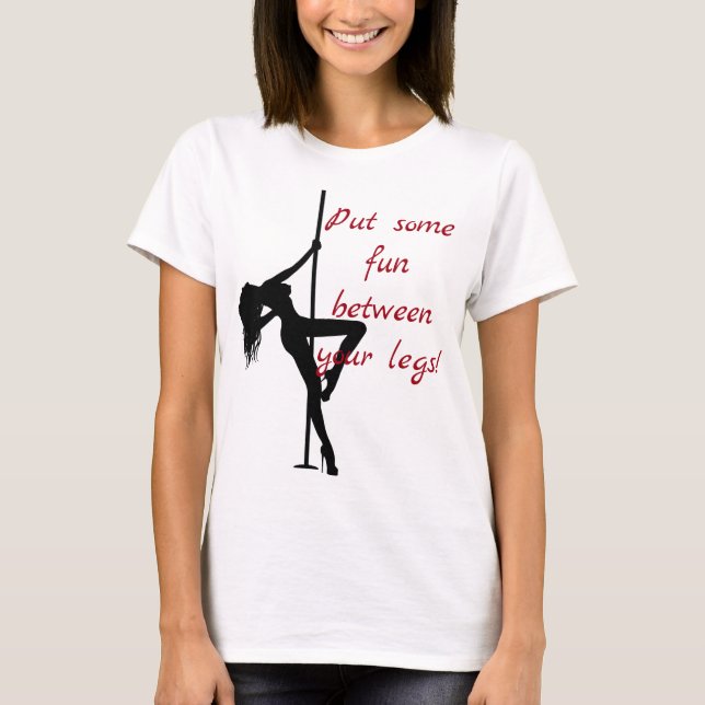Put some fun between your legs! Funny silhouette T-Shirt (Front)