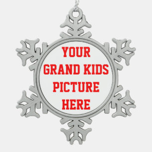 PUT THE GRANDKIDS PICTURE ON AN ORNAMENT