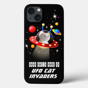 Put your Cat in an Alien Spaceship UFO Sci Fi Film iPhone 13 Case