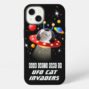 Put your Cat in an Alien Spaceship UFO Sci Fi Film iPhone 13 Case