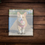 Put Your Dogs Face On It! Personalised Notepad<br><div class="desc">Easily personalise this notepad with your dogs name and a photo of your dog . The design features a photo of your wonderful dog and name.
Make sure to use a 5.5" x 6" brightly coloured,  clear,  well light photo to make your personalise journey easier.</div>