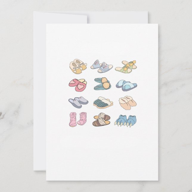 put your feet up, slipper themed invitation (Front)