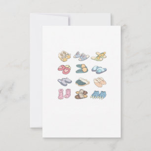 put your feet up, slipper themed thank you card