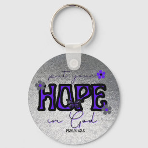 Put Your Hope in God Metallic Texture Keychain