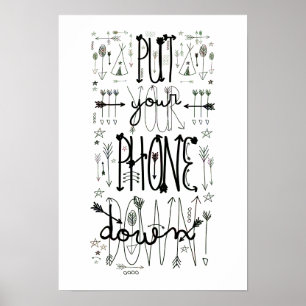 Put Your Phone Down (Rainbow Tint) Poster