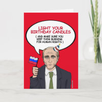 Putin Birthday Card - Keep your candles burning fo