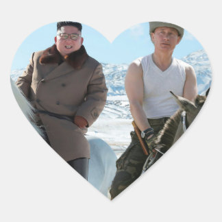 Putin & Dear Leader BFF Heart Sticker