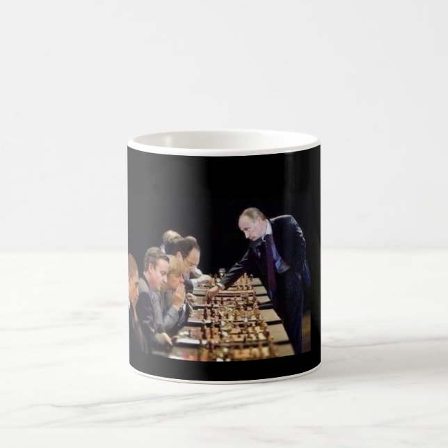 Putin Plays Chess Coffee Mug (Center)