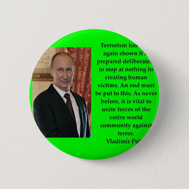 putin quote 6 cm round badge (Front)