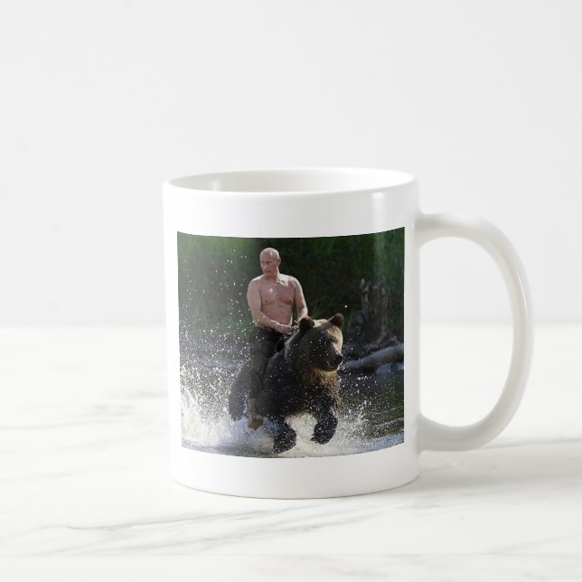 Putin rides a bear! coffee mug (Right)