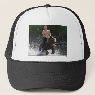 Putin rides a bear! trucker hat