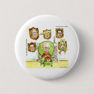 Putin The Hunter Gets Not My President Trump 6 Cm Round Badge