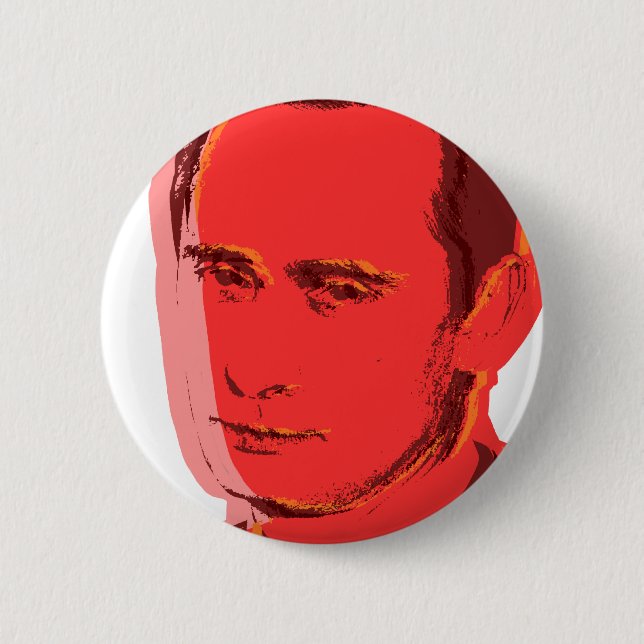 Putin vladimir 6 cm round badge (Front)