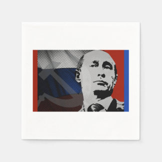 Putin with Russian Flag Napkin