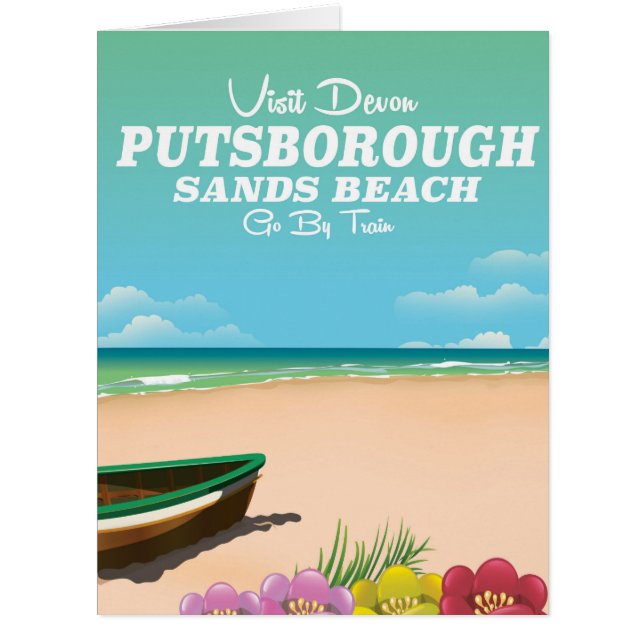 Putsborough Sands Beach Devon travel poster (Front)