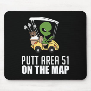 Putt Area Fifty One 51 On The Map Golf Player Alie Mouse Pad