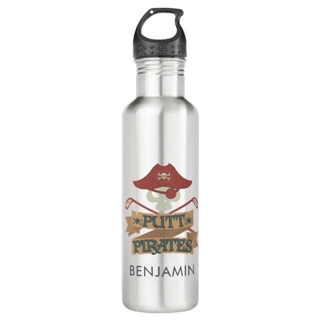 Putt Pirates Golfing Hobby Sports Personalised 710 Ml Water Bottle (Front)