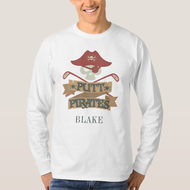 Putt Pirates Golfing Outdoor Sports Personalised T-Shirt (Front)