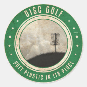 Putt Plastic In Its Place Classic Round Sticker