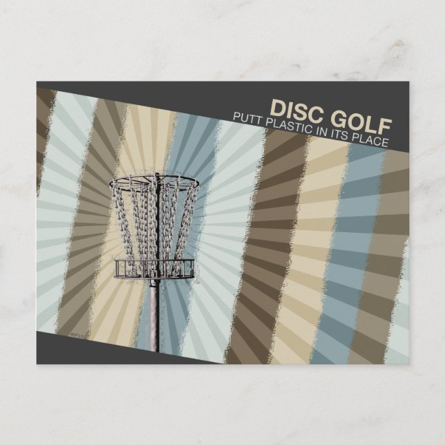 Putt Plastic In Its Place Postcard (Front)