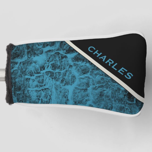Putter Cover "Wood Turquoise"  (Front)