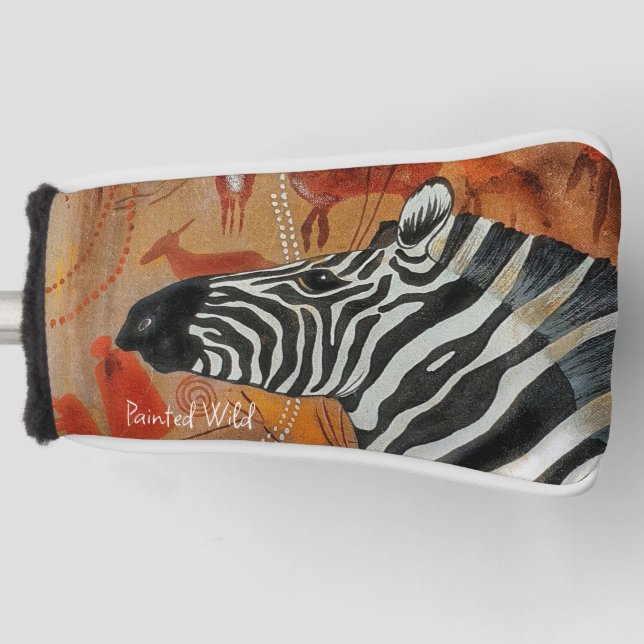 Putter cover Zebra Rock Painted Wild (Front)