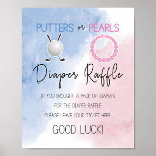 Putters or Pearls diaper raffle sign