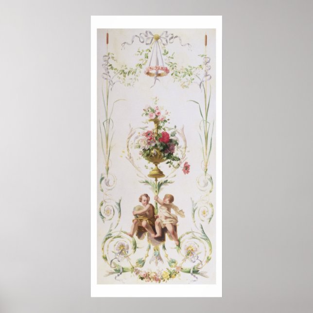 Putti amid swags of flowers and leaves poster (Front)
